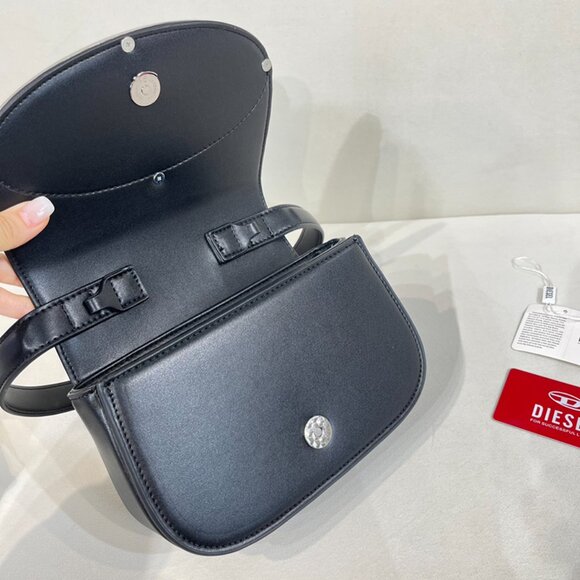 Diesel Black Simple Brand Logo Shoulder Bag - Picture 7 of 9